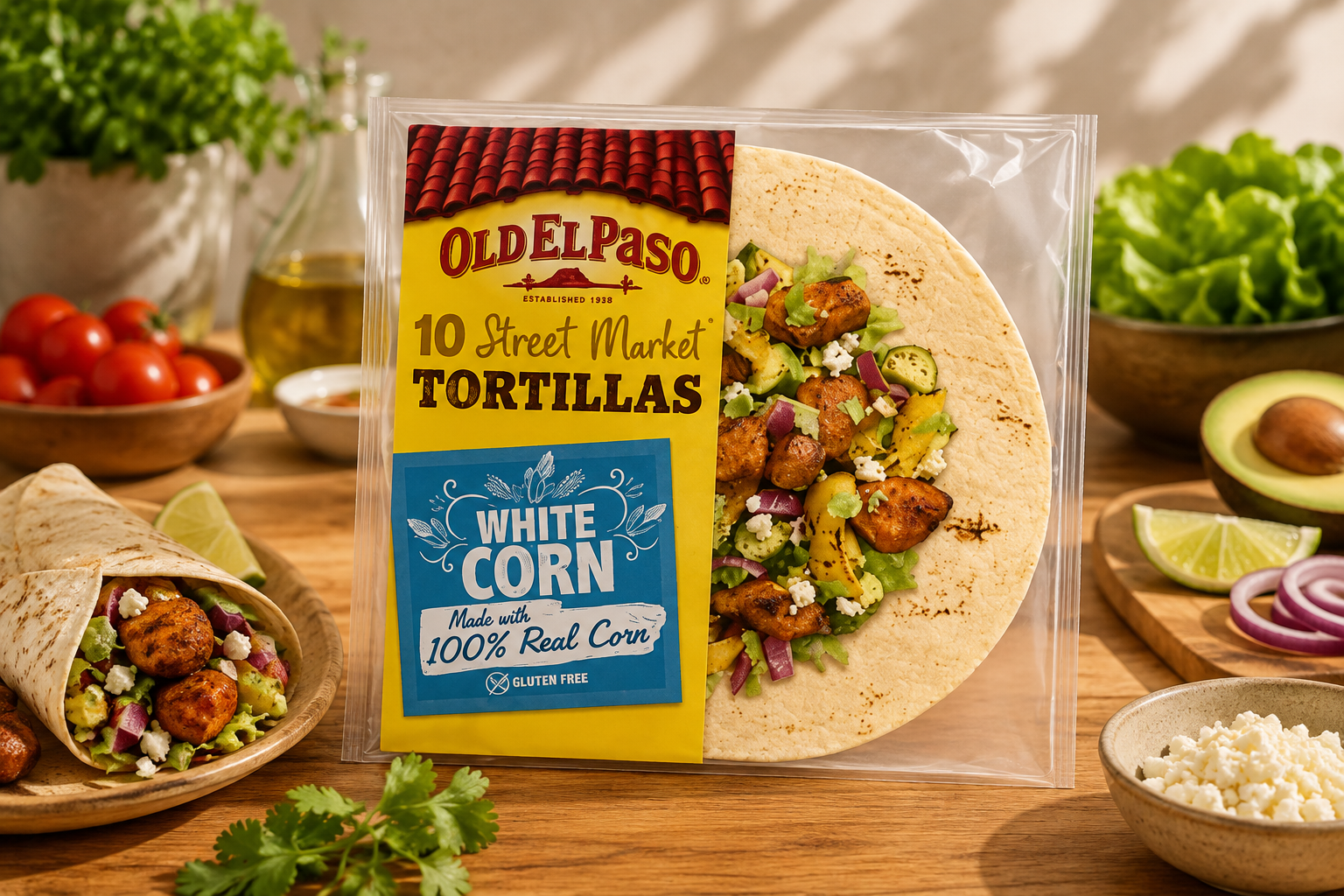 Mini bezlepková TORTILLA, 10 ks, Old El Paso, 208 g, eshop.celiakarna.cz